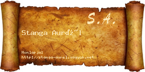 Stanga Aurél névjegykártya